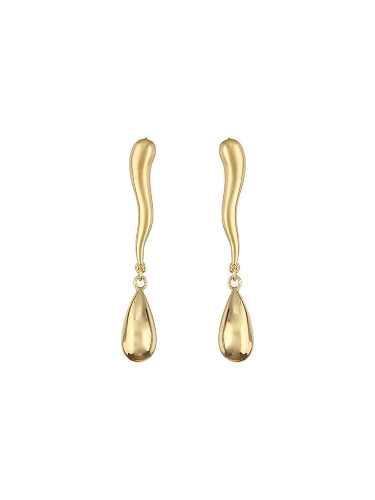 Anti-Tarnish 18k Gold Plated Elegant Water Drop Minimalist Drop Earrings view 4