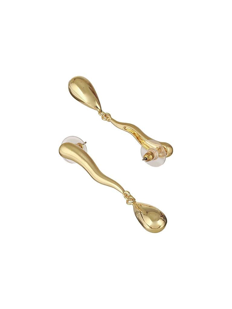 Anti-Tarnish 18k Gold Plated Elegant Water Drop Minimalist Drop Earrings view 5