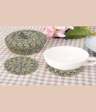 LADLI JEE Set of 6 Polyester Coaster