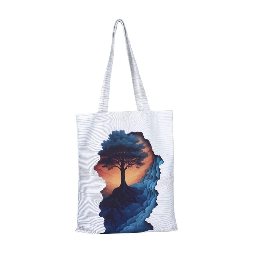 WOTM Recycled Cotton Canvas Tote Bag for Women | College Tote Bag | Canvas Bag for Girls | Foldable Travel & Shopping Tote | Eco-Friendly Cotton Canvas Bag view 6