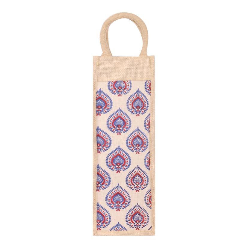 Raiganj Crafts : Jute Tote Bottle Holder: Stylish and Functional ,For Shopping, Any Bottle, Juice Bottle, Tea Bottle- Washable Handy Bag view 2