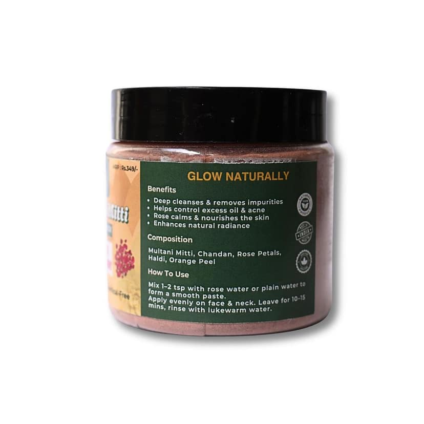 Veora Organics Aloe Vera Rose Gel & Rose Harmony Multani Mitti Face Pack Combo | Hydrating Aloe Vera Gel with Deep Cleansing Face Mask | Skin Brightening, Oil Control & Moisturizing | Natural Chemical-Free Skincare | 200g + 120g view 5