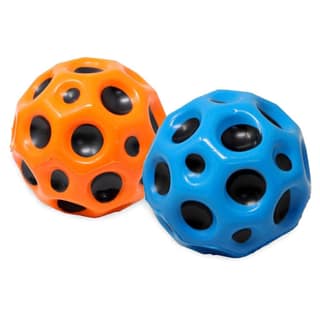 Planet of Toys Crazy Bounce Moon Ball for Kids | Super Bouncing Meteor Space Rubber Ball for Kids Indoor and Outdoor Play - Multicolor