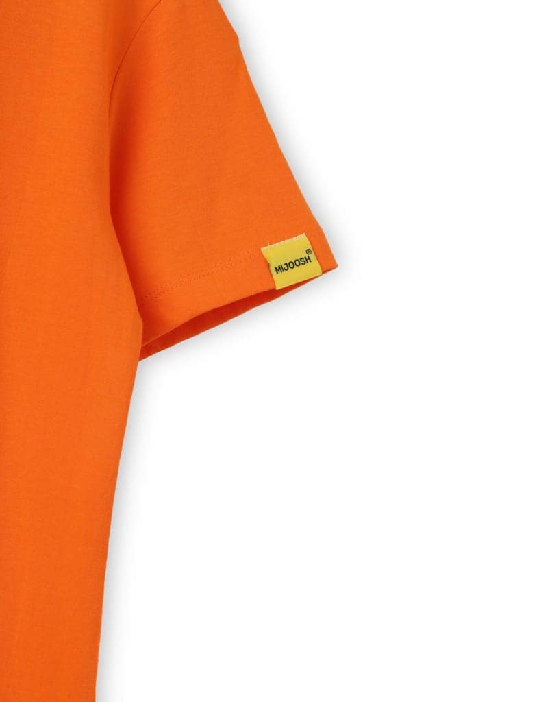 Boys T shirt Cotton Scarlet Ibis Orange Future Biker view 3