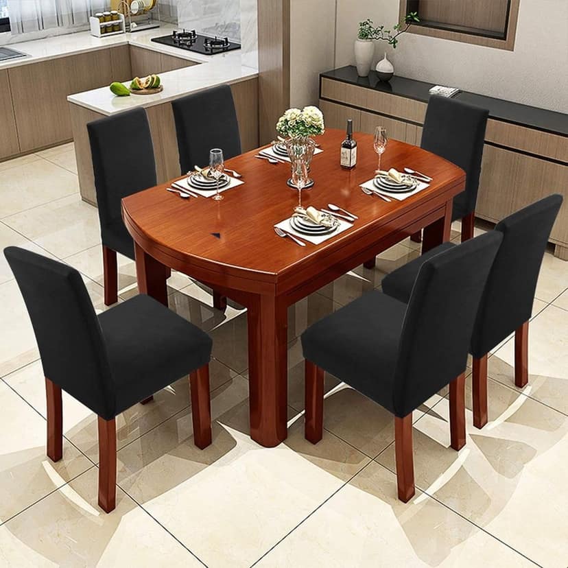 PENTHOOM Elastic Dining Chair Covers, Removable Washable and high Elasticity Premium Fabric Seat Cover view 2