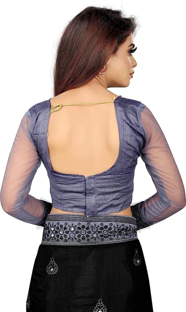 Zysia Stunning Embroidered silk Sareefor Women with Exquisite Saree Blouse - Perfect Indian Saree for Women view 4
