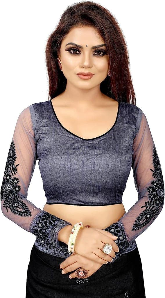 Zysia Stunning Embroidered silk Sareefor Women with Exquisite Saree Blouse - Perfect Indian Saree for Women view 5