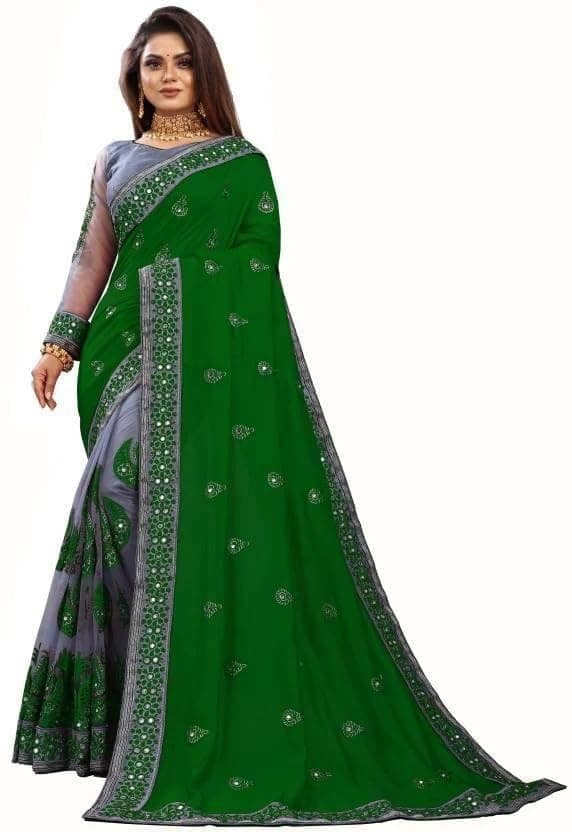 Zysia Stunning Embroidered silk Sareefor Women with Exquisite Saree Blouse - Perfect Indian Saree for Women view 6