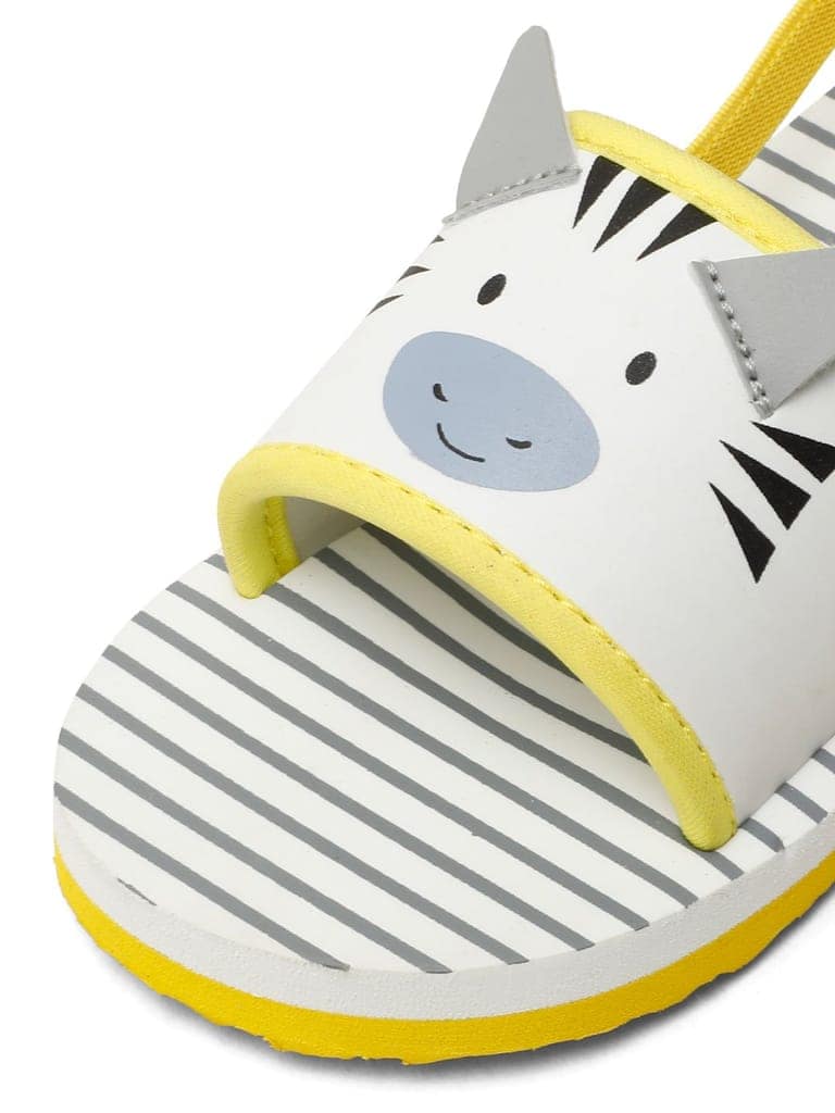 Premium Zebra Artistic Sliders - White (Unisex) view 2