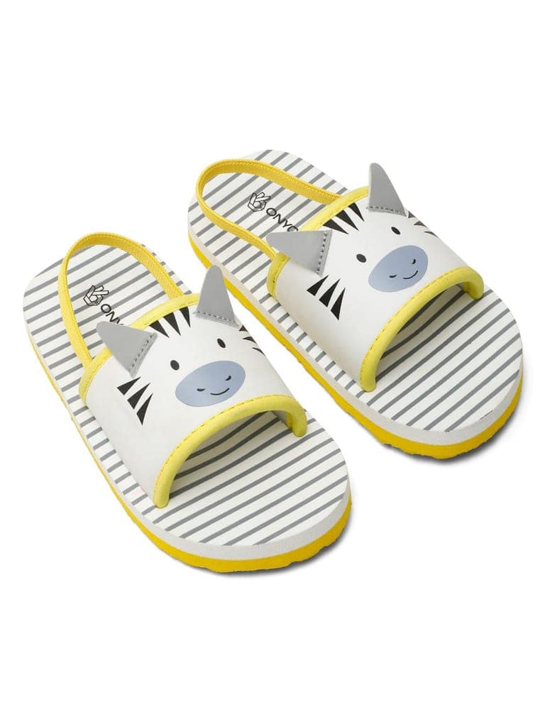 Premium Zebra Artistic Sliders - White (Unisex) view 4