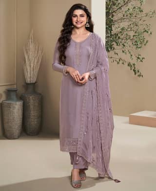 New Wedding Wear Crepe Silk Straight Suit for Women