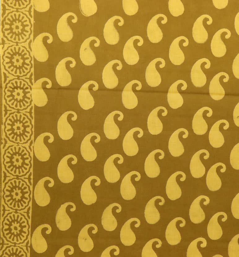 Handcrafted Dabu Print Cotton Dress Material – 3 Piece Set view 3