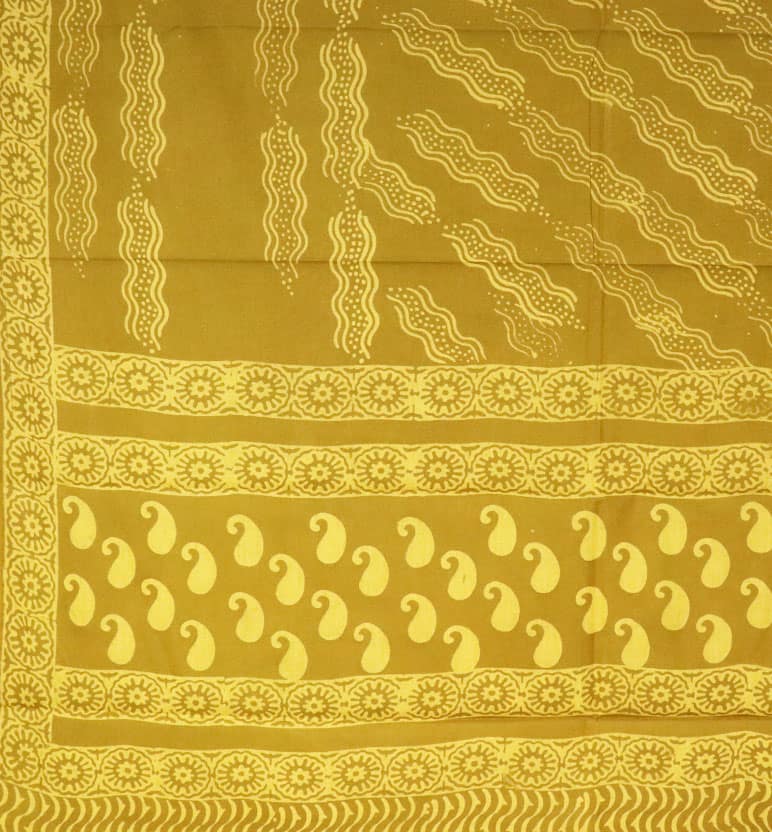 Handcrafted Dabu Print Cotton Dress Material – 3 Piece Set view 5