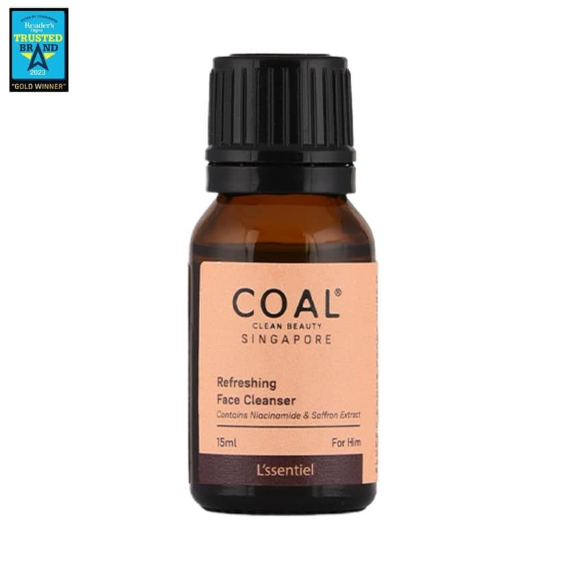 COAL Clean Beauty Refreshing Face Cleanser with Niacinamide & Saffron Extract| Deeply Cleanses, Refreshes & Resets Skin | Men | All Skin Types | 15ml view 2
