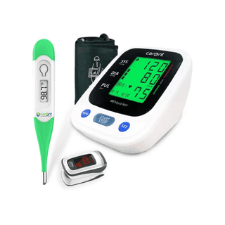 Carent Health Essential Kit (Blood pressure monitor, Digital thermometer, and an Oximeter)