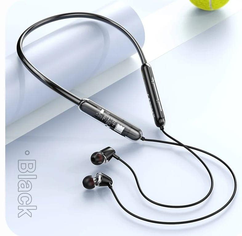 Transparent Sport Bluetooth Earphone Wireless Headphones Microphone Stereo Surround Bass view 2