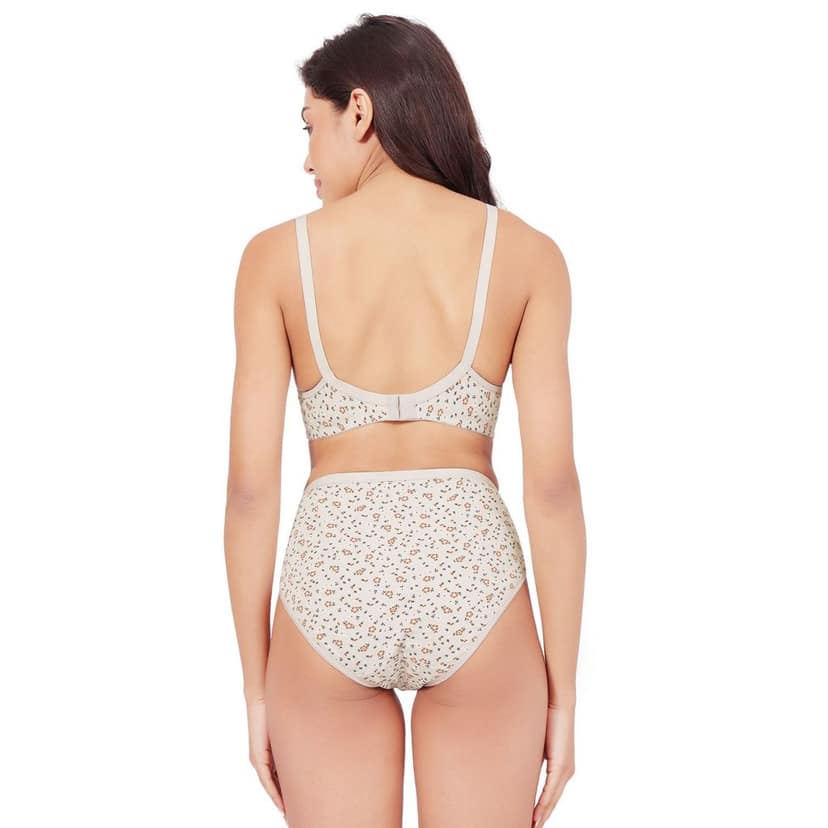Bodycare Women's Assorted Prints Combed Cotton Bra & Panty Set 6450E view 3