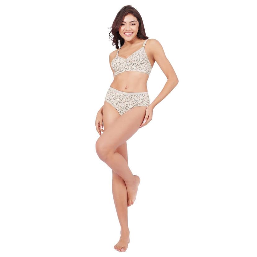 Bodycare Women's Assorted Prints Combed Cotton Bra & Panty Set 6450E view 5