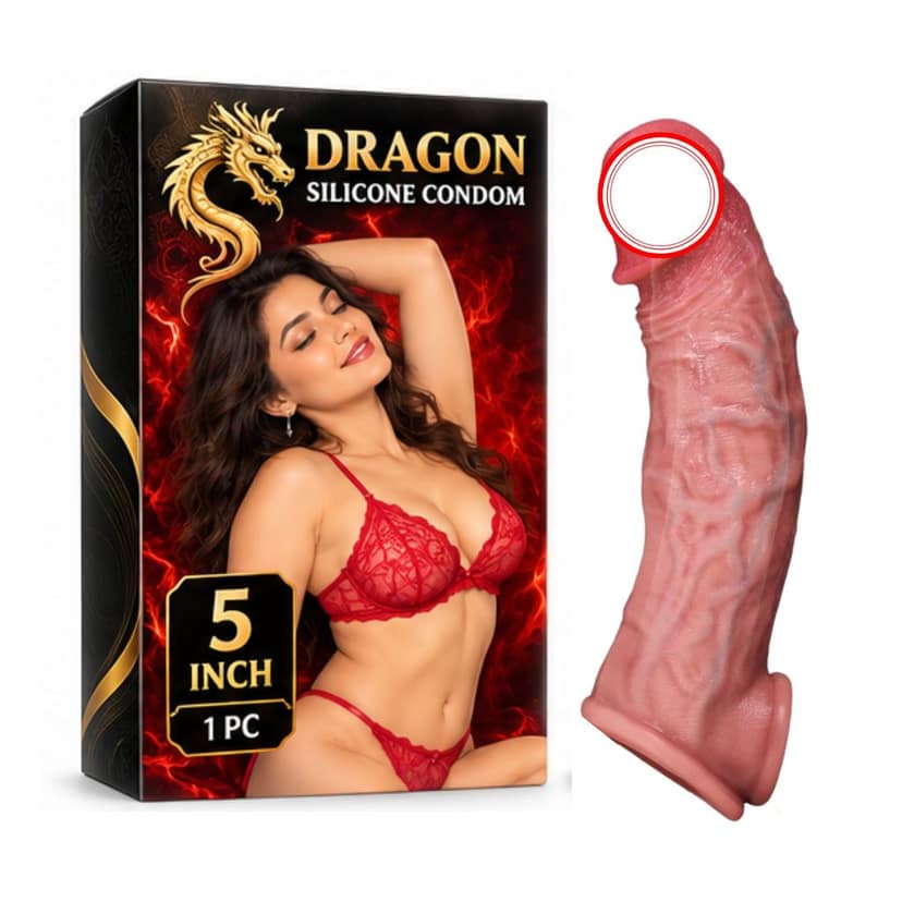 5 Inch Dragon Silicone Condom for Adults | Adult Intimate Wellness Product | Male Pleasure Accessory | Dragon Design Adult Product | Sexual Wellness Accessory | Personal Care Product | 1 Piece