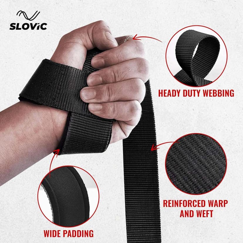 Slovic Lifting Straps - Black view 2
