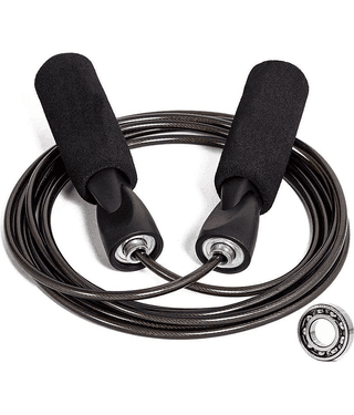 HORSE FIT Skipping Rope for Men and Women Jumping Rope With Adjustable Height Speed Skipping Rope for Kids, Women, Girls Rassi Jumping Men for Exercise, Gym, Sports Fitness - Black