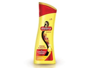 Meera Strong and Healthy Shampoo, With Goodness of Kunkudukai & Badam, Gives Soft & Smooth Hair, For Men and Women, Paraben Free, 180 ml