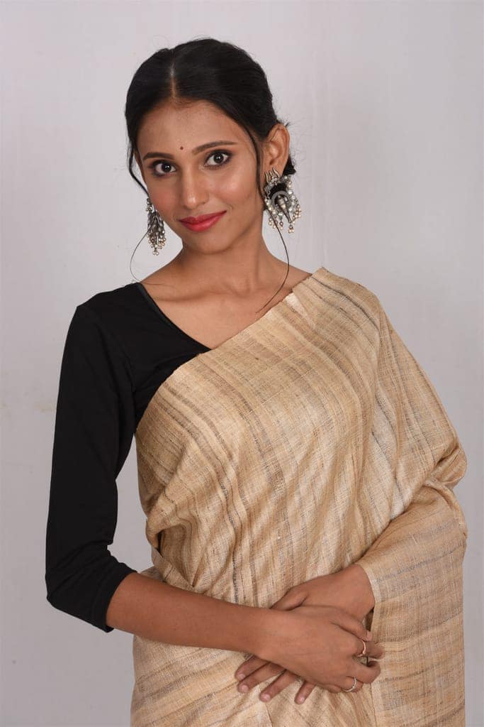 Jharcraft Silk Saree rt x gh nat(SA03098) view 5