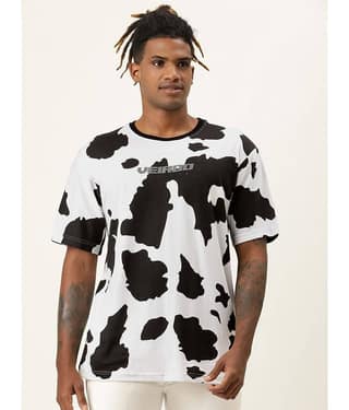 Veirdo Pack of 1 Cotton Oversized Fit Men's T-Shirt ( White )