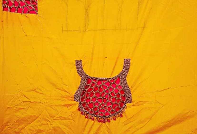 Computer embroidery blouse piece view 2