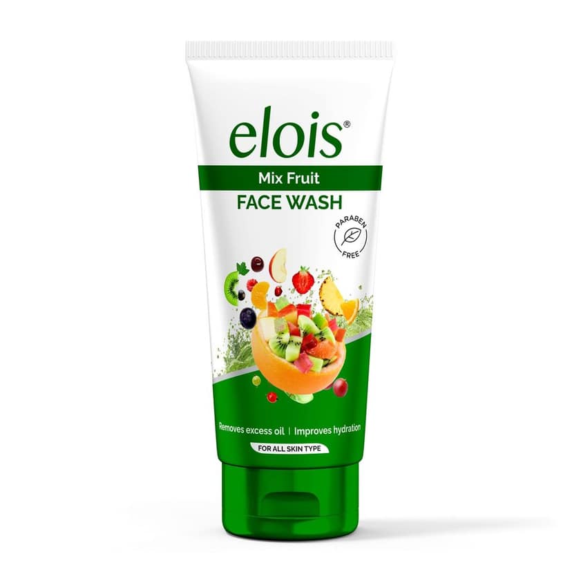 Elois Mix Fruit Face Wash with Green Apple and Strawberry Extract, Deep nourishment and Hydration for Radiant Skin Naturally, Remove Excess Oil, For Men & Women 100gm