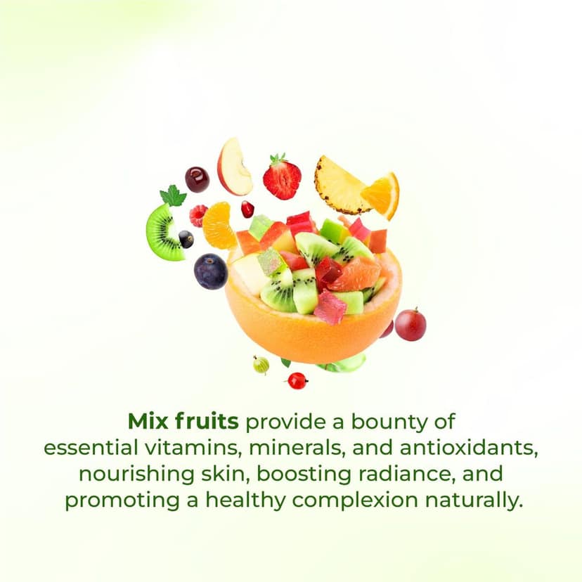 Elois Mix Fruit Face Wash with Green Apple and Strawberry Extract, Deep nourishment and Hydration for Radiant Skin Naturally, Remove Excess Oil, For Men & Women 100gm view 6