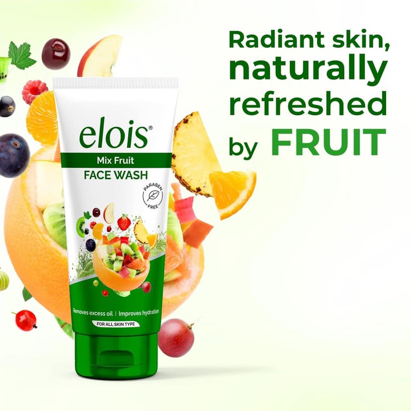 Elois Mix Fruit Face Wash with Green Apple and Strawberry Extract, Deep nourishment and Hydration for Radiant Skin Naturally, Remove Excess Oil, For Men & Women 100gm view 7