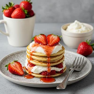 Strawberry Creamcheese Mini Pancakes