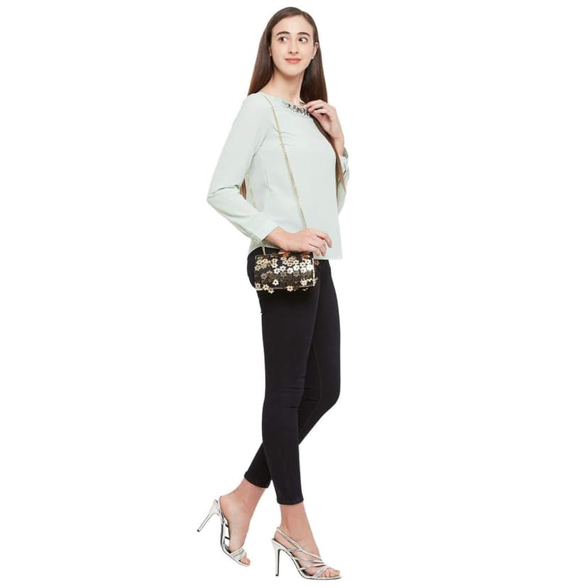Vdesi Floral Sequins Clutch view 2