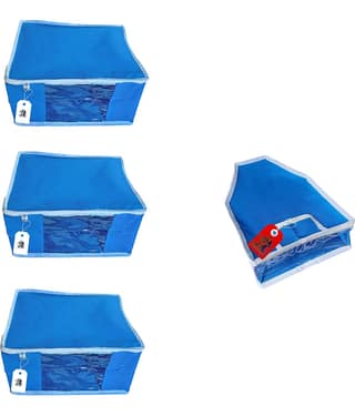 ADWITIYA Blue Apparel Covers - 4 Pcs