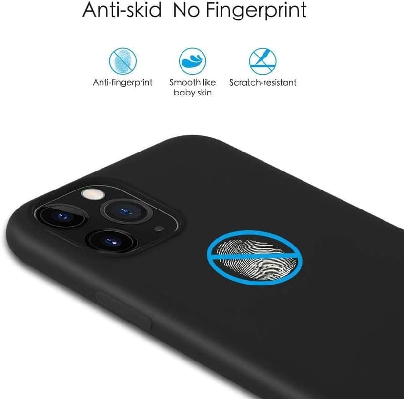 Memumi Crystalloid Series Liquid Silicone Back Cover for Apple iPhone 11 Pro Shockproof-Black(5.8") view 2