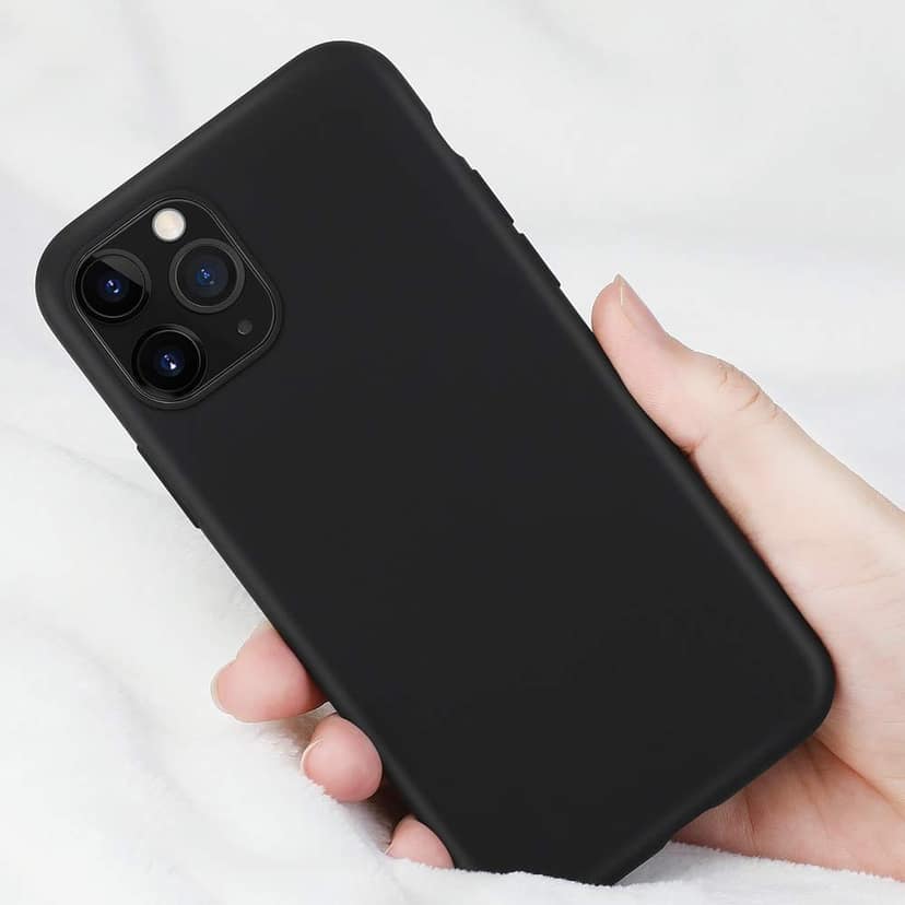 Memumi Crystalloid Series Liquid Silicone Back Cover for Apple iPhone 11 Pro Shockproof-Black(5.8") view 4