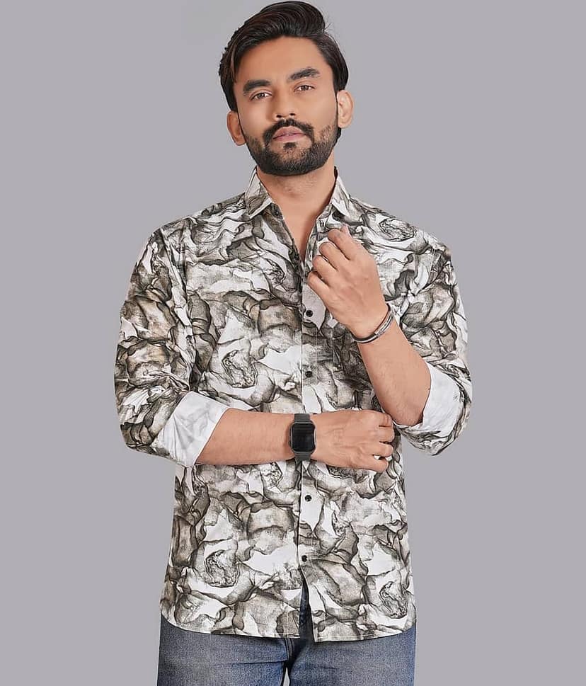 ADWYN PETER 100% Cotton Regular Fit Printed Full Sleeves Men's Casual Shirt - Multicolor 1 ( Pack of 1 )