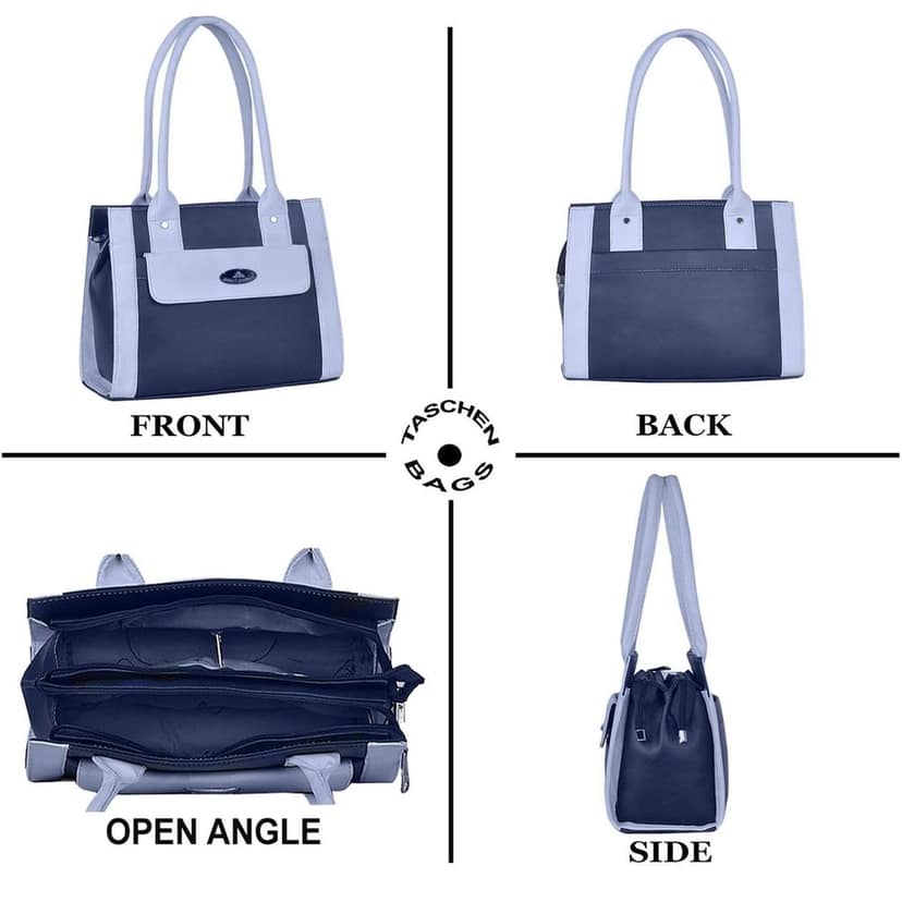 RIGHT CHOICE Styles Women's Shoulder Handbag (831 NAVY BLUE & HALF WHITE) view 3