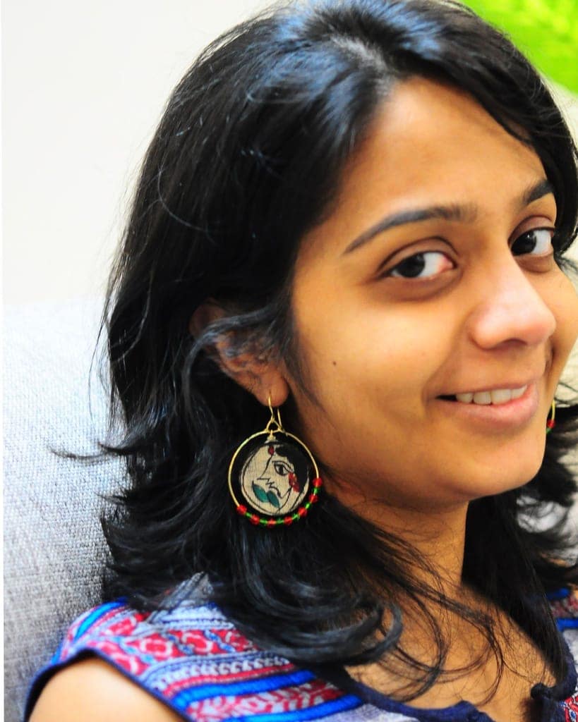 Mithila Tales Kalika Upcycled Handmade Earrings view 3