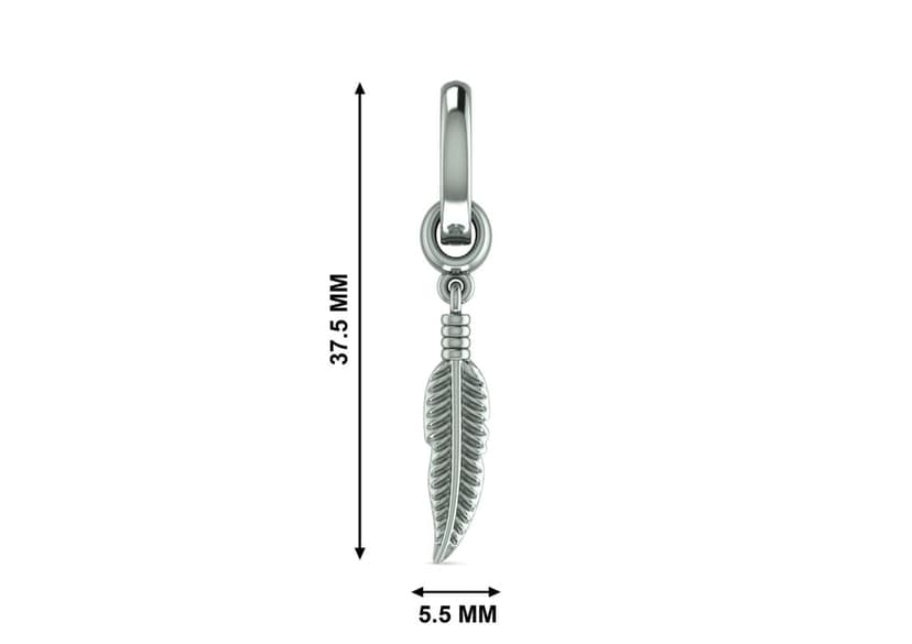 Boho Feather Dangle Earring For Men (1 Pc Only) view 4