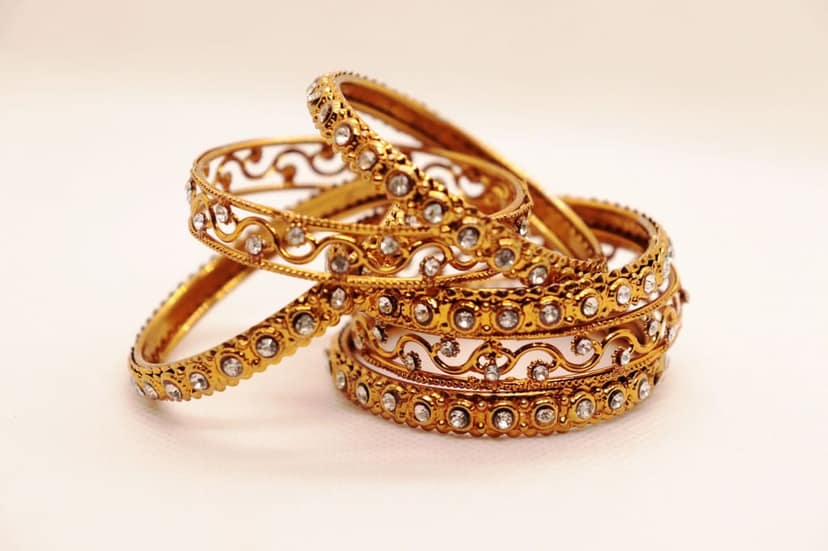 Gold Plated Kundan Bangles Set of 4 for Women view 2