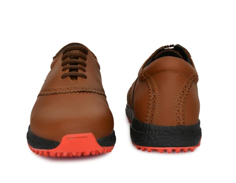 HITCARO Men's Proffessional Leather Golf Shoes | Lace-Up | Waterproof | Comfortable | Breathable view 4