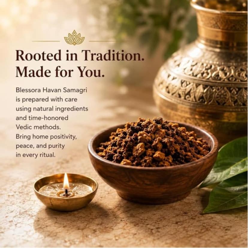 Hawan Samagri - Premium Herbal Puja & Havan Mix with Natural Herbs Guggal for Daily Rituals view 6
