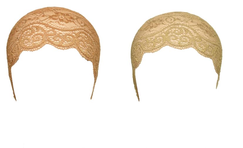 Girls and Womens Hijab Cap Hijab Headband, Under Hijab Scarf Copper Brown and Dark Beige Naqab Head Scarf (2 pcs)