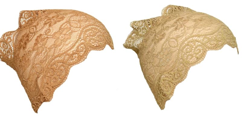 Girls and Womens Hijab Cap Hijab Headband, Under Hijab Scarf Copper Brown and Dark Beige Naqab Head Scarf (2 pcs) view 2