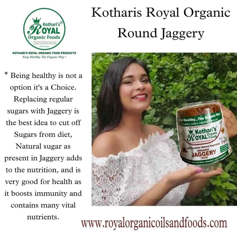 Kothari's Royal Organic Jaggery 900 GM (Sugarcane Jaggery Block/Gud/Gur/Gud Bhelli/Vellam/Sharkara Bellam/Nattu/Jaggey/Pure/Natural/No Preserveties) view 4