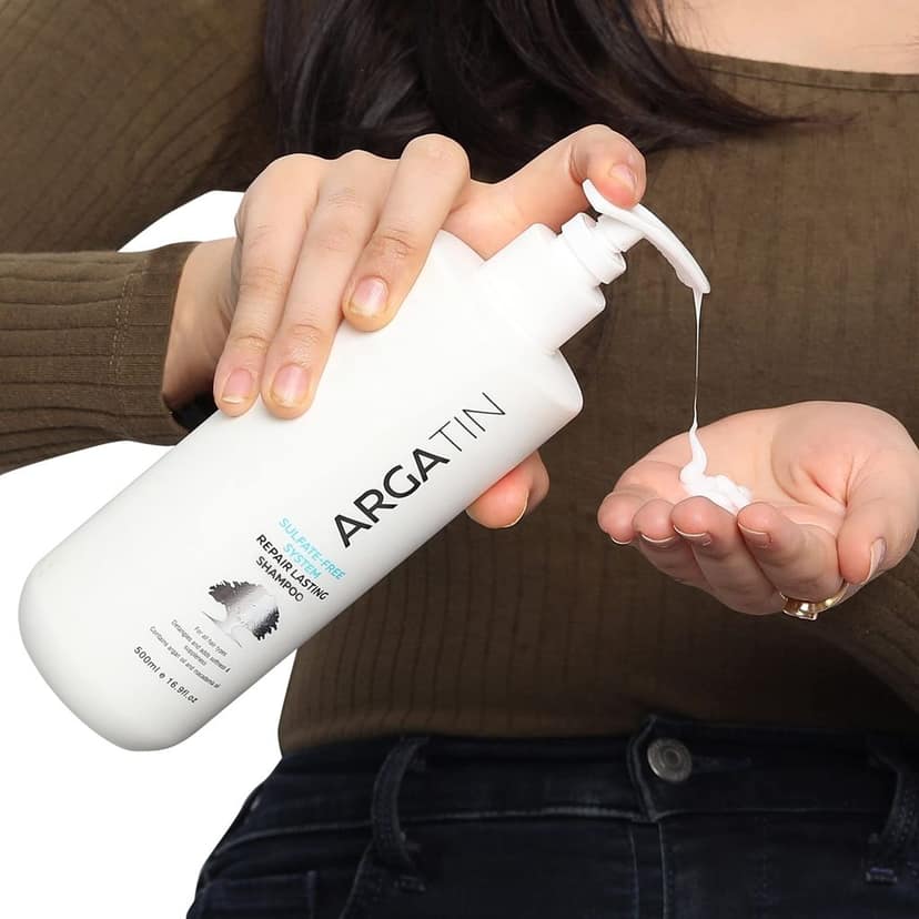 Argatin Keratin Repair Lasting Sulphate Free Shampoo For Dry And Damaged Hair | Daily Use (Shampoo 500Ml) view 3