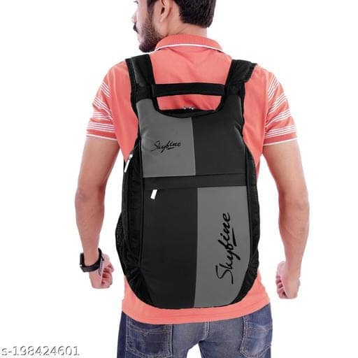 Men stylish pu leather backpack college office travel bag for boys view 3