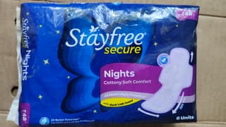 Stayfree secure nights cottony soft comfort 6 units